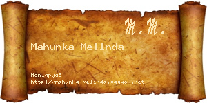 Mahunka Melinda névjegykártya